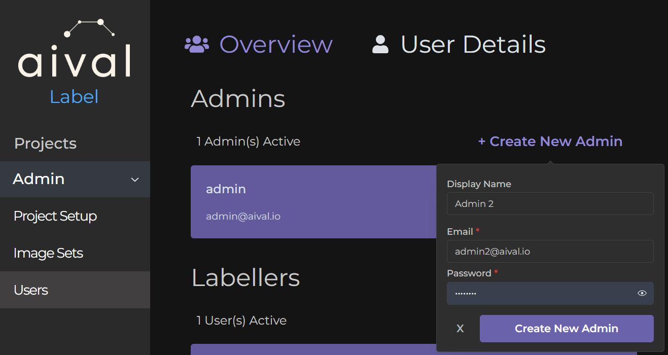 Added new admin Image