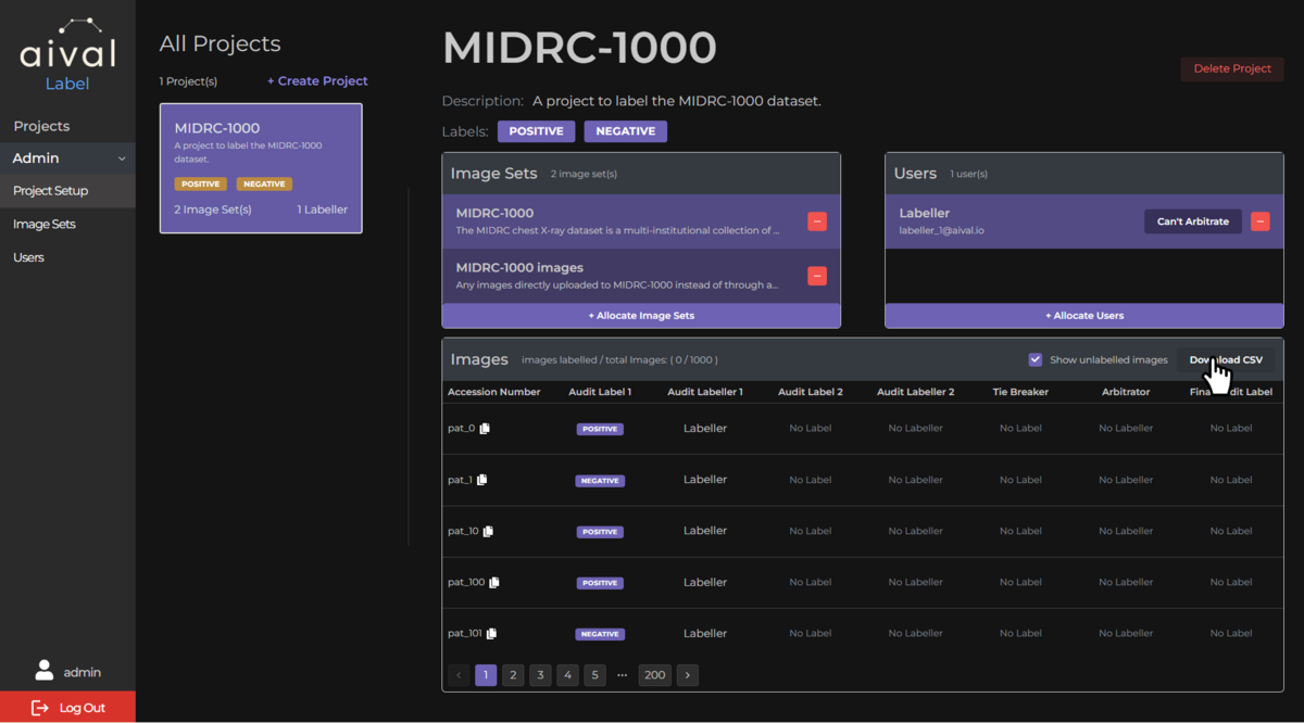 Download project csv file Image